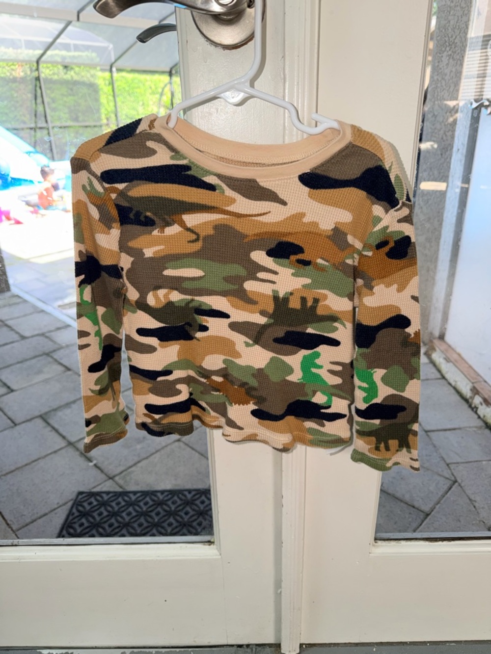 Old Navy Camo Long-Sleeve Top - Tan, Green, Black